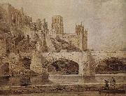 Thomas Girtin Die Kathedrale von Durham und die Brucke, vom Flub Wear aus gesehen oil on canvas